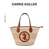 Korean Style Women's Straw Tote Bag - Large Capacity Woven Shoulder Bag for Beach or Commuting