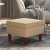 Day and Night - Day and Night Stool with Wooden Legs Cream Velvet