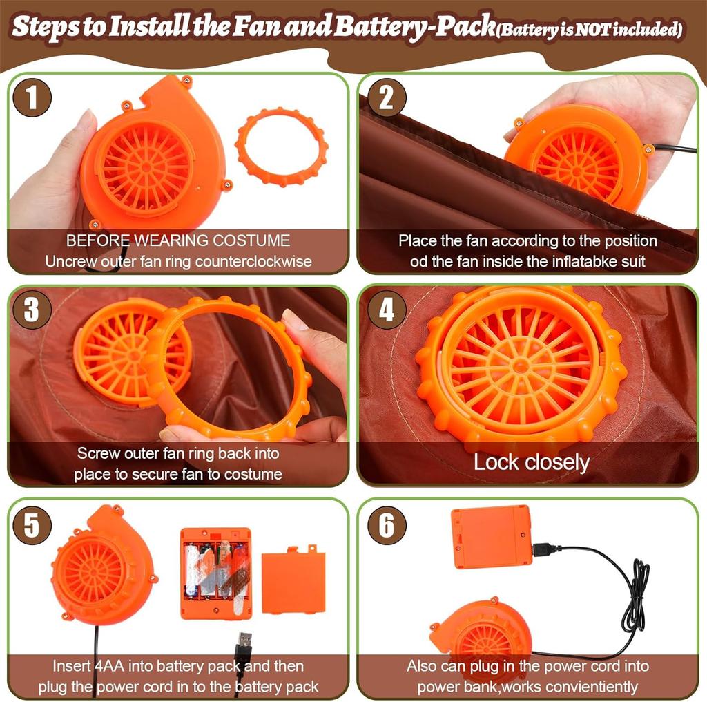 Pink-eared monkey inflatable costume, for adults