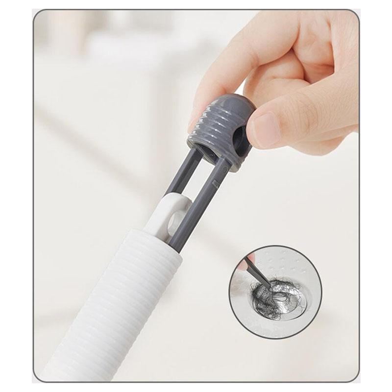 Household Bathroom Replaceable 2 In 1 Floor Cleaner Scrubber Brush