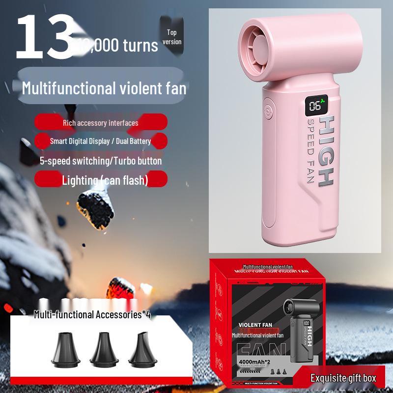 

Integrated Multi-functional Mini Handheld Vacuum Cleaner with Suction, Blowing, Digital Display, and Powerful Brushless Turbine 75x36x157 mm