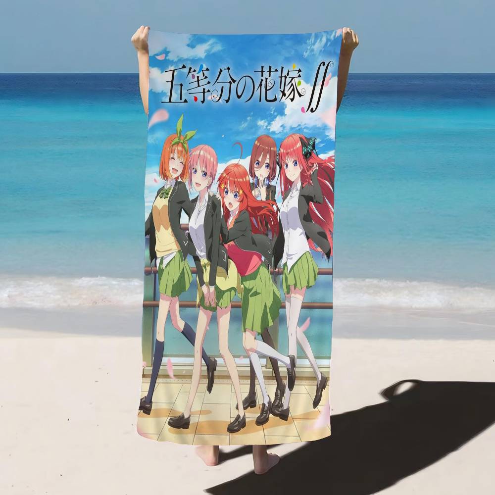 Anime Q-Quintessential Quintuplets Microfiber Beach Towel Absorbent Quick dry Soft Yoga Swimming Resort Mountain Climbing Towel