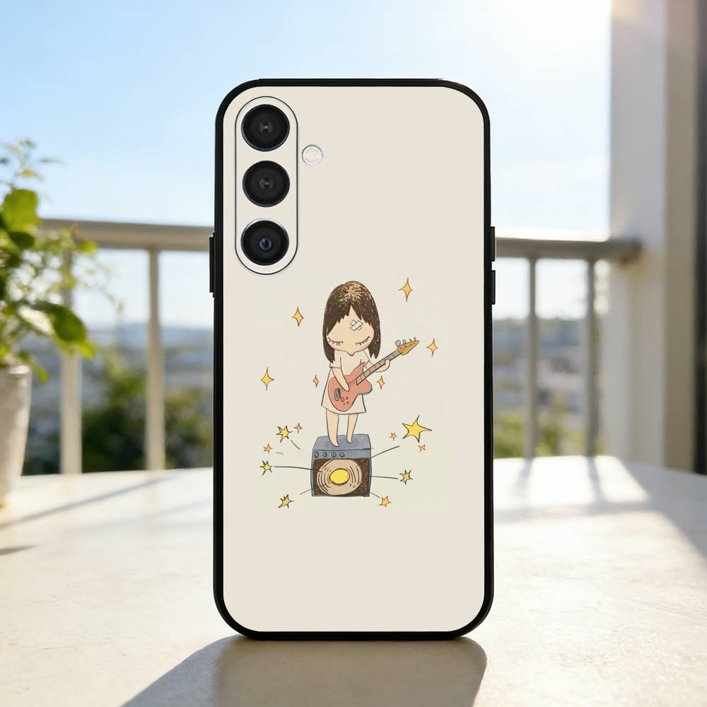 Cute Y-Yoshitomo Nara Phone Case For Samsung A73,72,71,53,52,51,22,91,80, Soft Black Cover