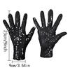 Silver Sparkly Mesh Gloves 1 Pair Shiny Glossy Women Dance Costume Accessory for Wedding Banquet Cocktail Party Cosplay