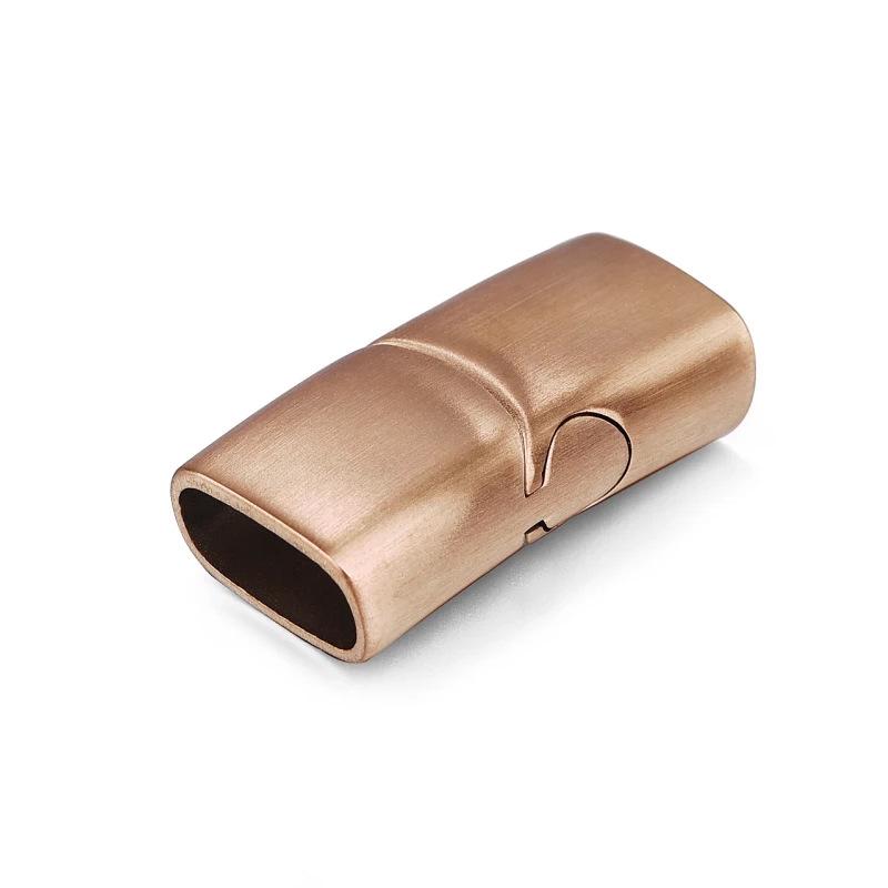 316 Stainless Steel Magnetic Clasp Leather Bracelet, DIY Jewelry Accessory, Flat Buckle Woven Cord.