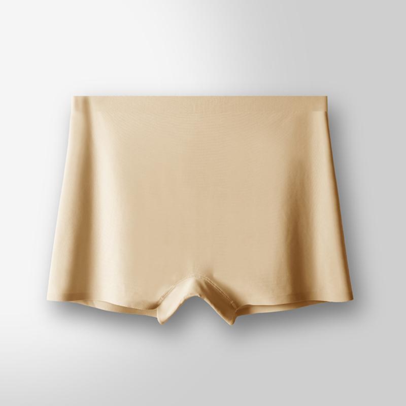 

Женские невидимые трусы-боксеры из ледяного шелка, однотонные, противоскользящие, защитное нижнее белье со средней посадкой, мягкие дышащие хлопковые трусики с промежностью L