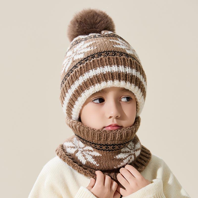 Neue süße gestrickte Kinderhüte: Warme, verdickte, ohrenschützende Schalmützen für Jungen und Mädchen, perfekt für Herbst und Winter