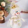 Christmas Decoration Supplies Window Decoration Ornaments Sitting Posture White Plush Toy Old Man Snowman Doll