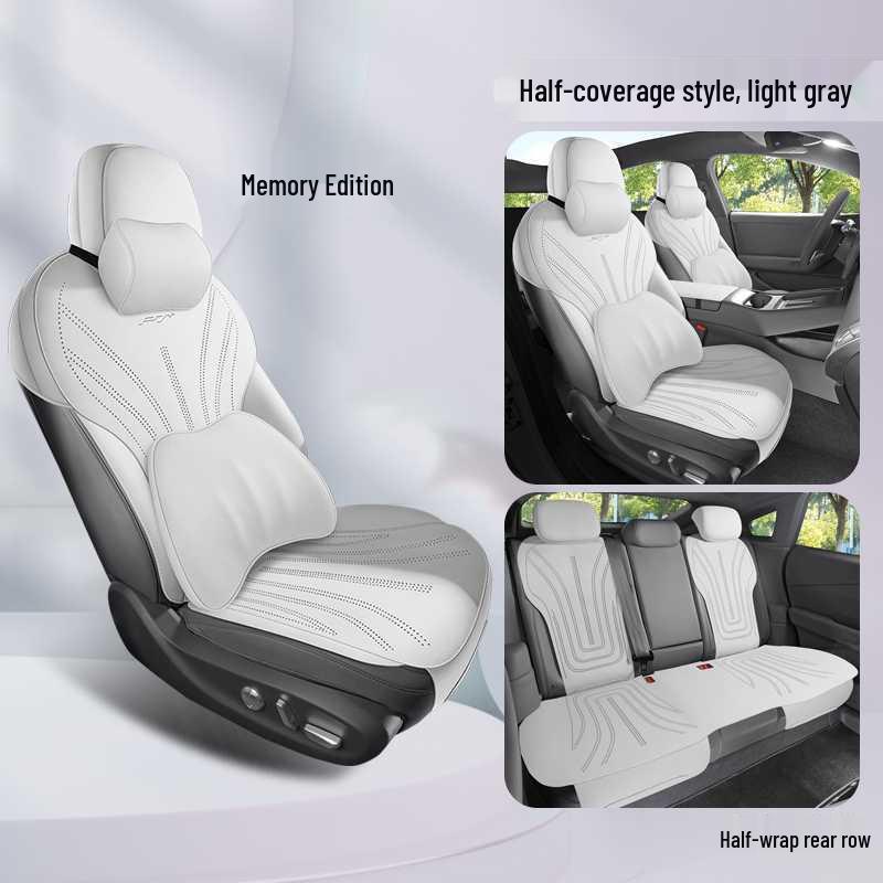 XPeng P7+ Breathable Suede Car Seat Cushions, Semi-Enclosed, All-Season