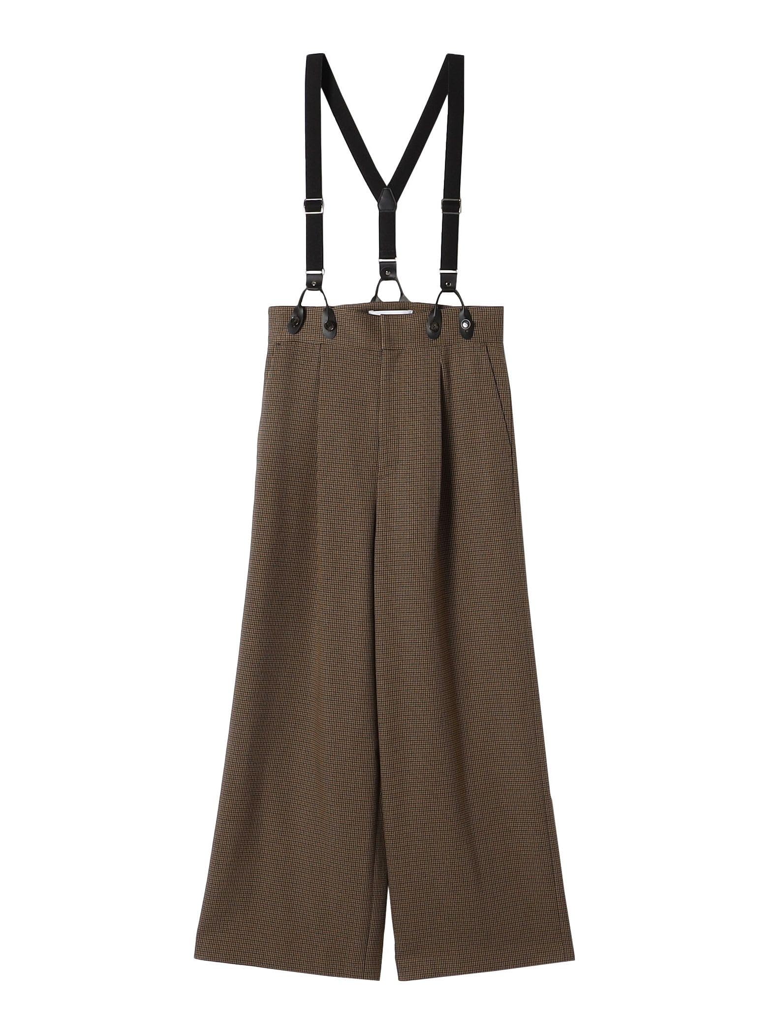 

Женские брюки палаццо Caranciel, машинная стирка, клетчатый узор с подтяжками, коричневый, размер 40 (Код продукта: 613150011)