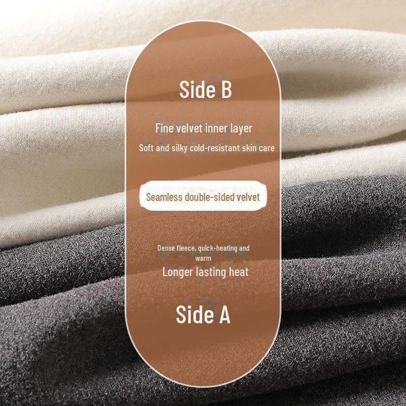 Men's Thermal Underwear Set: Seamless, Thick, Heat-Storing Autumn/Winter Suit with Double-Sided German Velvet.