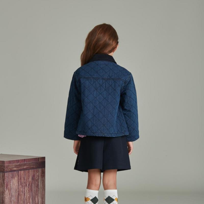 Hazzys Kids British Denim Quilting Jacket  Hsf12db58m Bu 