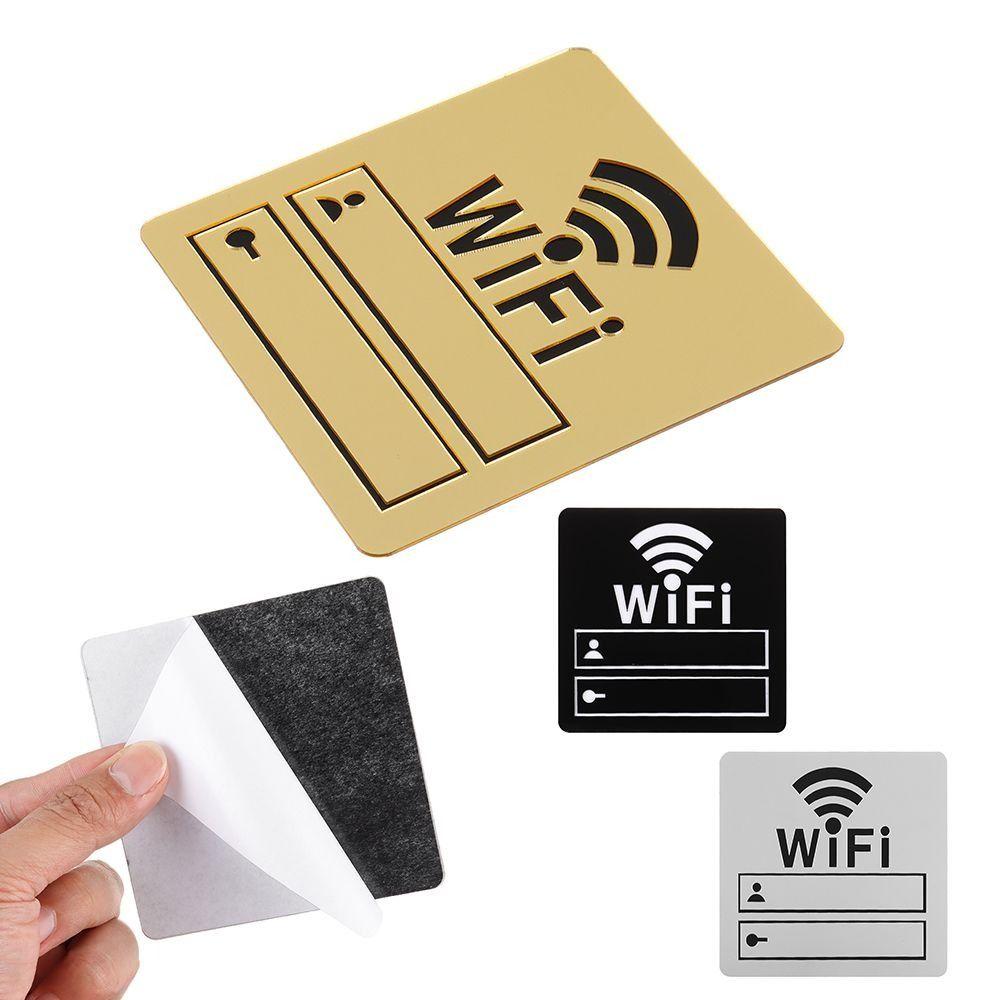 3D Public Shope Signage Self Adhesive Handwriting Account and Password WIFI Sign