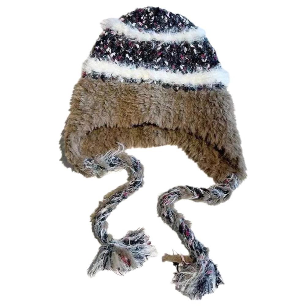 Warm Winter Hat Ear Protection Beanie Hats Cute Knitted Cap  Outdoor