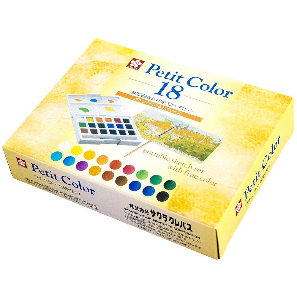 Sakura Craypas Petit Color Solid Watercolor 18 Paints, Colors, NCW-18