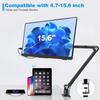 2025 Tablet Stand Holder for Ipad,Portable Monitor Stand Desk Mount for 15.6'' 16'' Screen,Aluminum Long Arm with Rotating