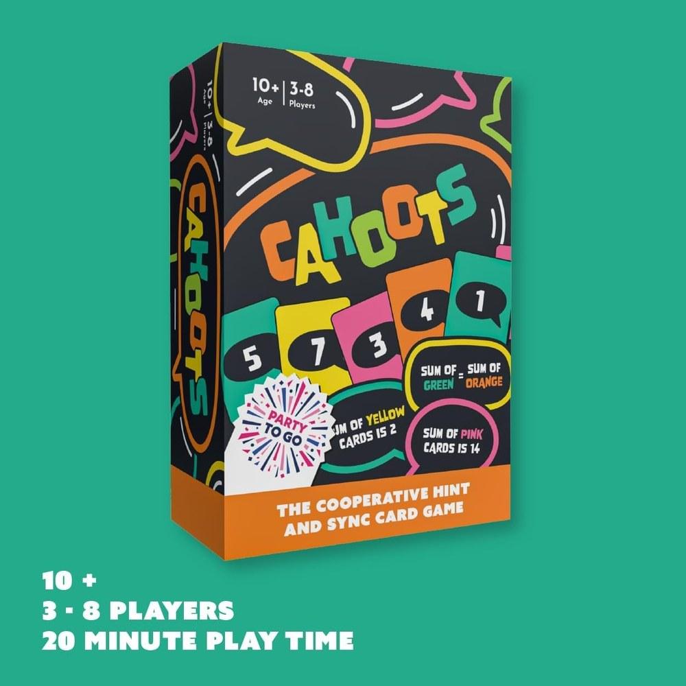 Gamewright Party to Go Cahoots Cooperative Hint and Sync Card Game