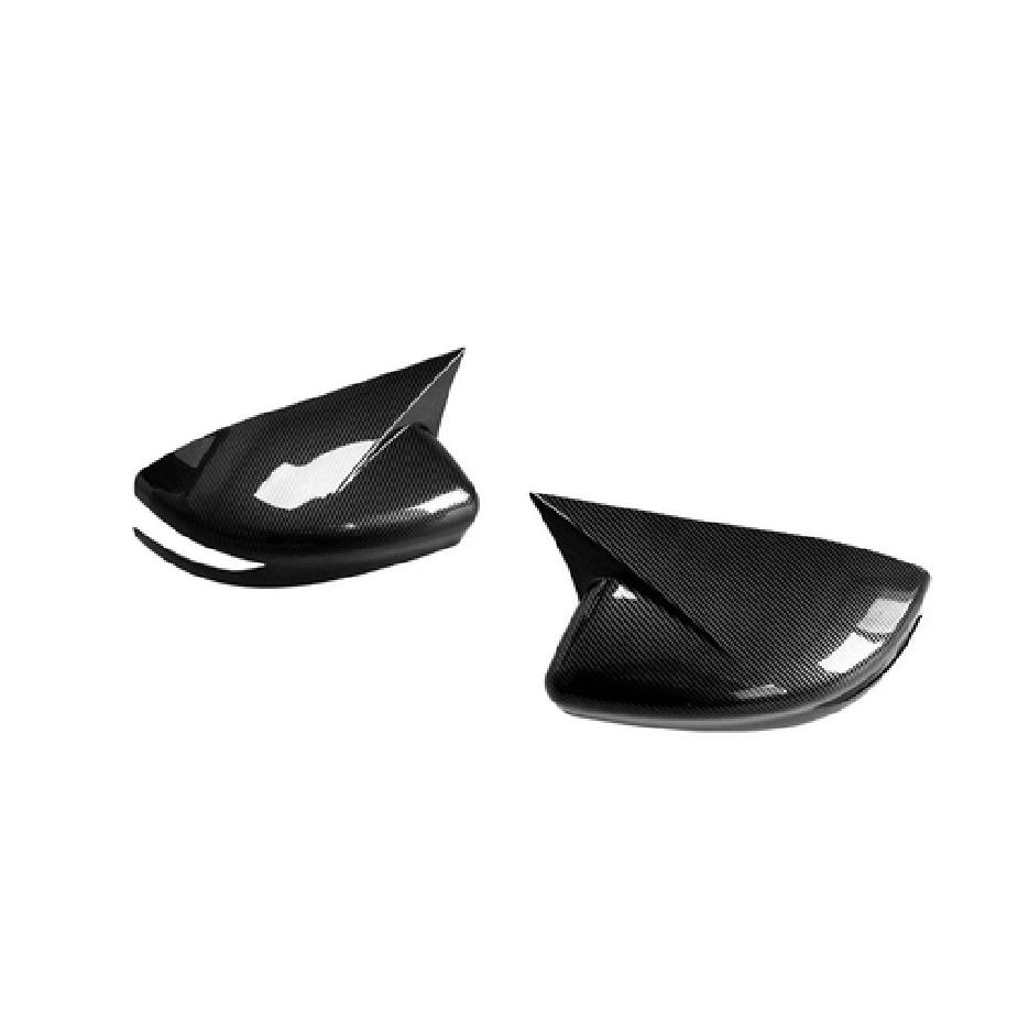 Carbon Fiber Ox Horn Rearview Mirror Lid Cover Trim For 2013- Nissan Sentra