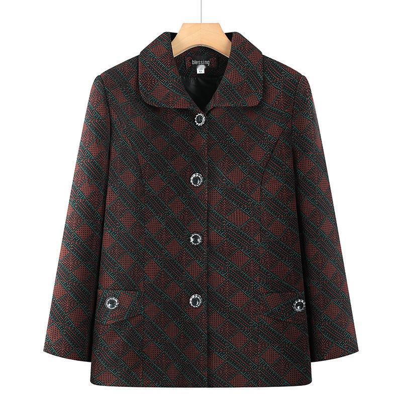 

Women s Stylish Lapel Jacket for Spring & Autumn 2026 - Ideal for Middle-Aged and Elderly Ladies XL