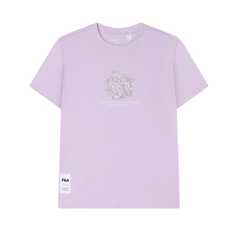 

New FILA Heritage SS24 Set in Sleeve T Shirt Women s Autumn Cherry Purple F11W428103FPR 160/80A/S