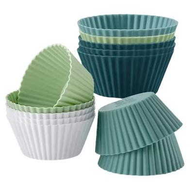 48Pcs DIY Silicone Cupcake Baking Cups Creative Food Baking Mold Baking Supplies