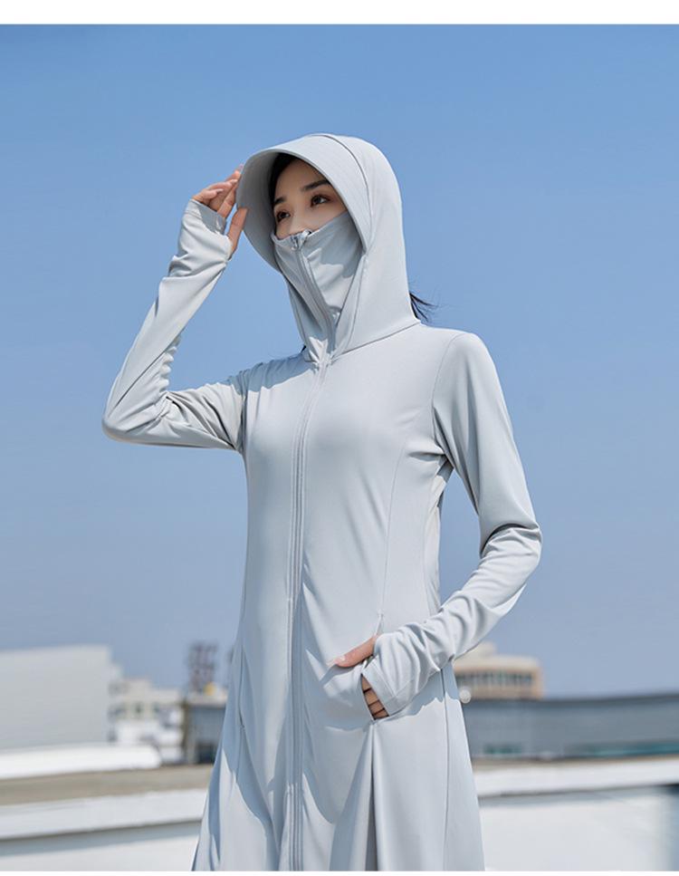 Women's Summer Ice Silk Full-Body UV Protection Cycling Jacket