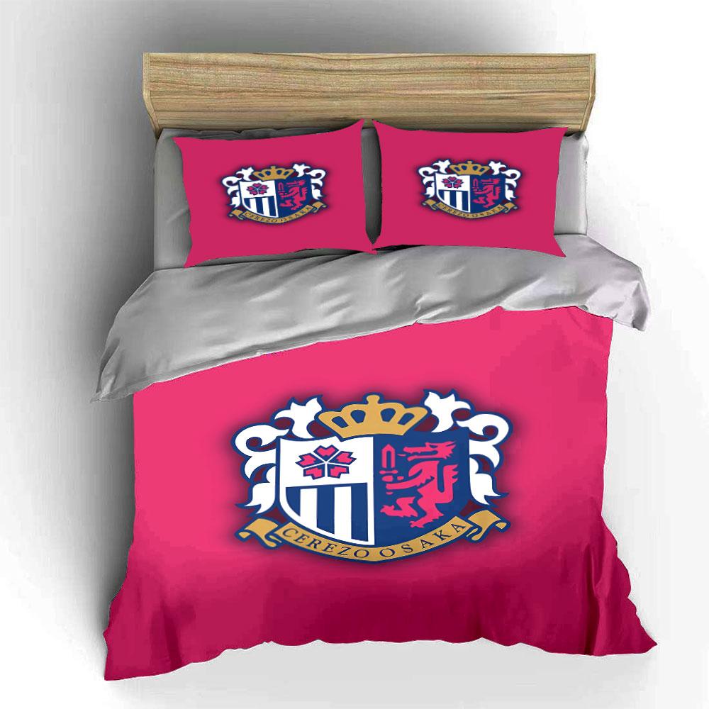 Pink Bedding Set with Crest Logo Bedding Duvet Cover Set Duvet Cover Pillowcases (1 * Duvet Cover 2 * Pillowcases, Without Duvet Insert)