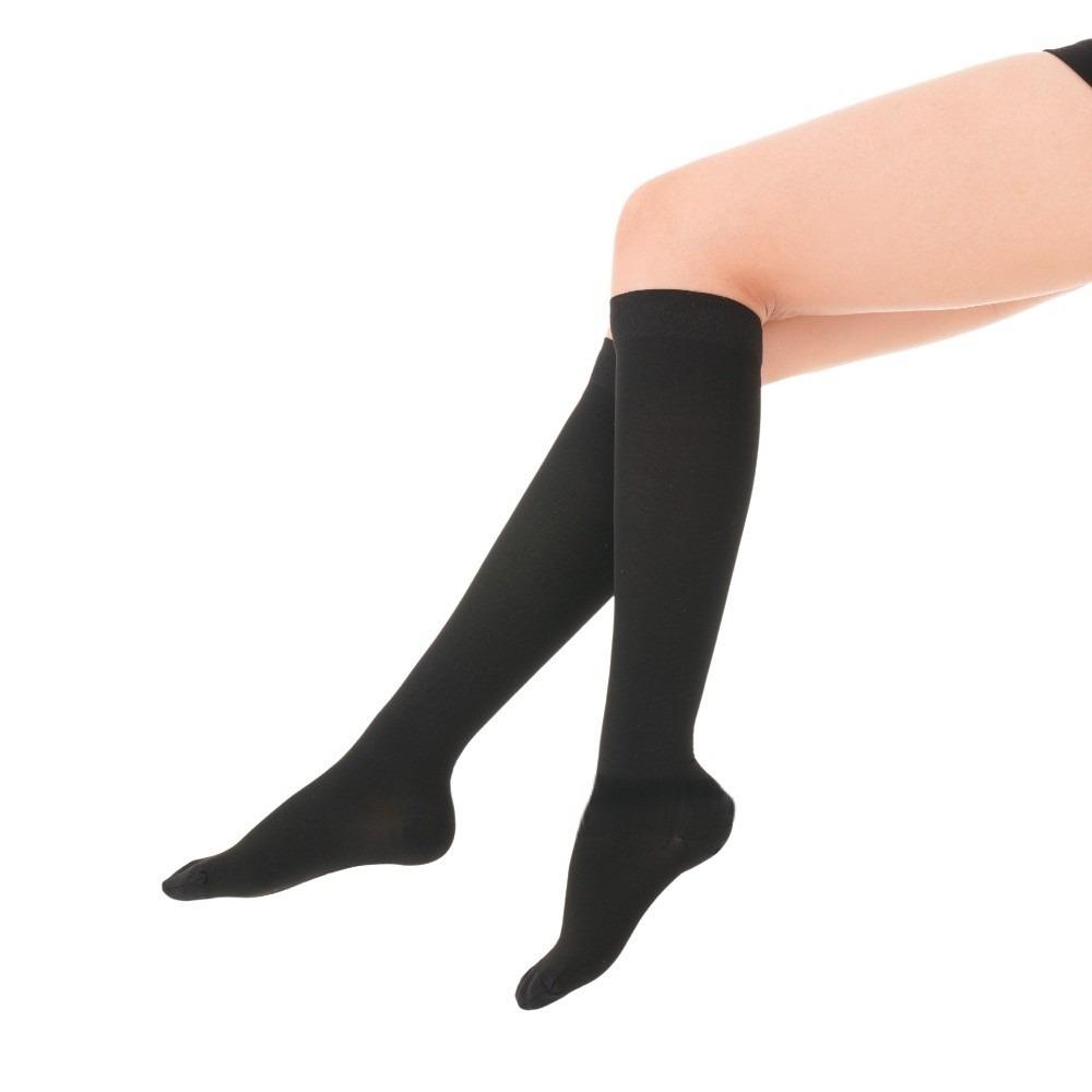 Peep Toe Pressure Level 2 Varicose Veins Socks Elastic Circulation 23-32mmHg Compression Socks Black Athletic Recovery