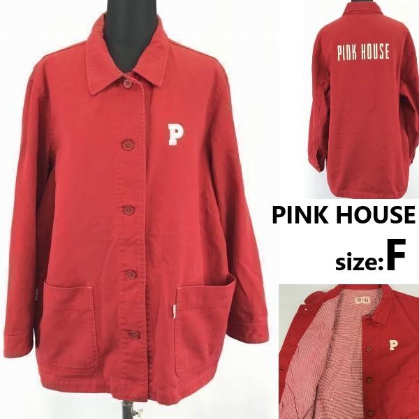 

USED/PINK HOUSE/Cotton Jacket/Women’s L/Back Logo Print/Lined Check Pattern
