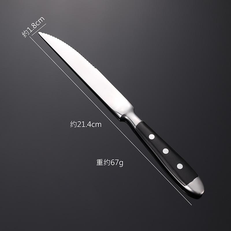 Western Stainless Steel Cutlery Set Wooden Handle Dining Knife Fork Tea Spoon Tableware Set Kitchen Dinnerware