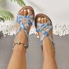 Fashion Summer Women Sandals Fashion Elegant Flat Sandals 2025 New Beach Shoes Women Lightweight Outdoor Sandals Sandalias De Mujer