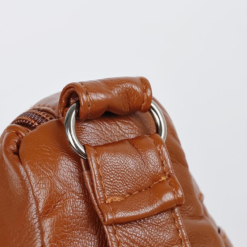 Dámská taška Soft Leather Crossbody Bag Taška přes rameno pro matku středního věku