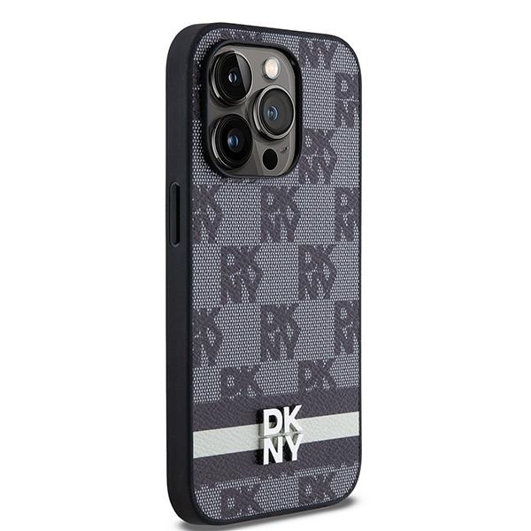 Dkny Dkhcp14Lpcptssk Iphone 14 Pro6.1 Czarny/Black Hardcase Leather Checkered Mono Pattern & Printed Stripes