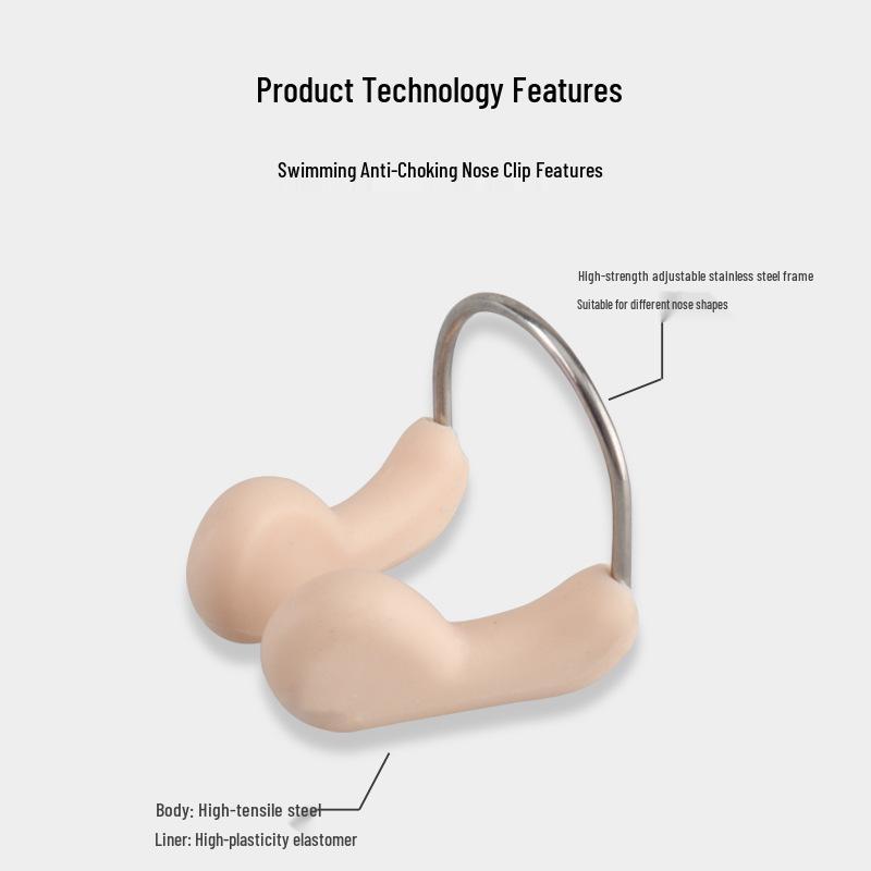 Professional Silicone Steel Wire Nose Clip - Anti-Slip & Anti-Choking for Swimming, Suitable for Adults, Children, Men & Women.