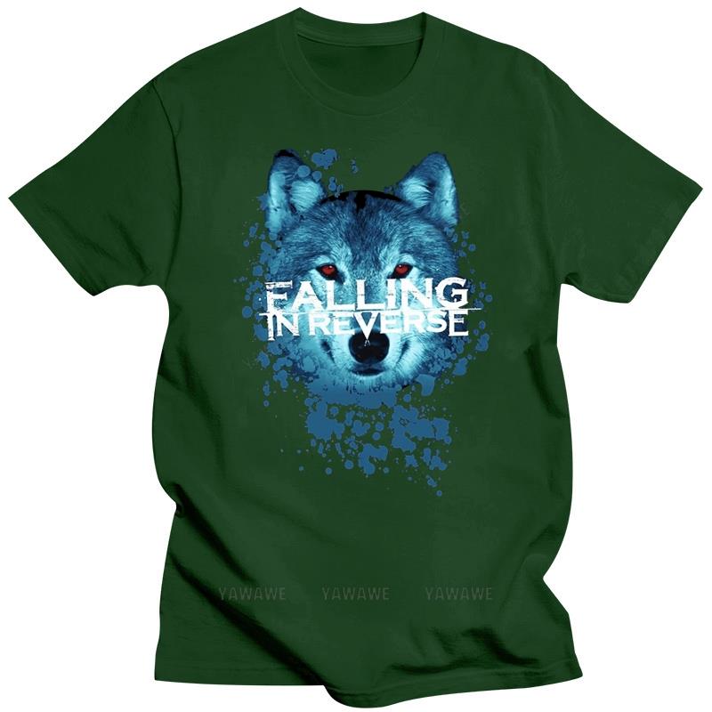 Black t shirt for male summer brand tee-shirt funny t shirts Falling in Reverse Wolf Men's T Shirt teenager t-shirt fashion top