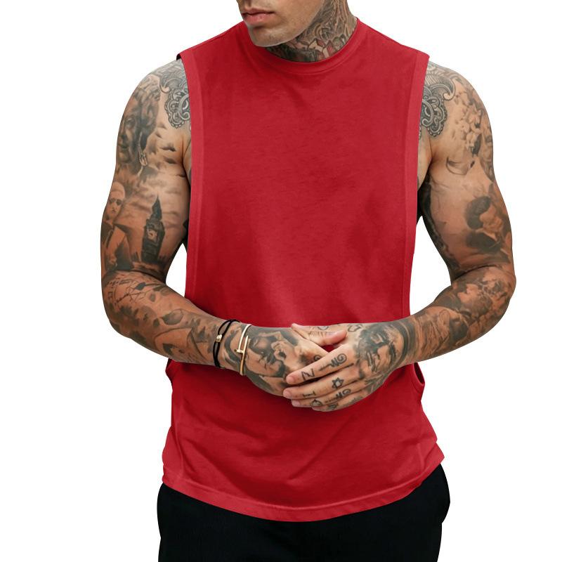 Mens Sleeveless Loose Quick Dry Gym Training Tank Top