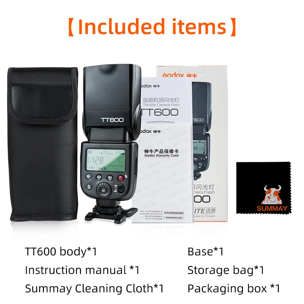 Godox Agent Japanese Instruction GODOX TT600 Guide Number Flash Compatible with and Other Digital Cameras [Authorized & Manual] Clip-on Strobe, 60,
