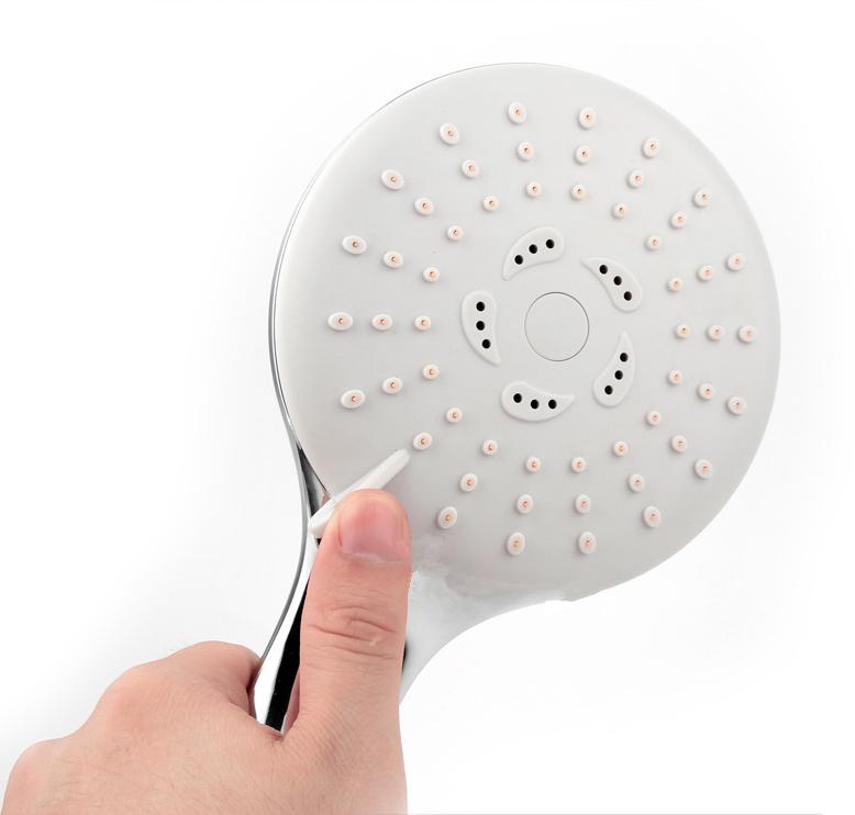 Modern ABS Chrome Bathroom Water Pressurized Spa Handheld Shower Head with Pause Switch Wall Mounting 3-Year Warranty
