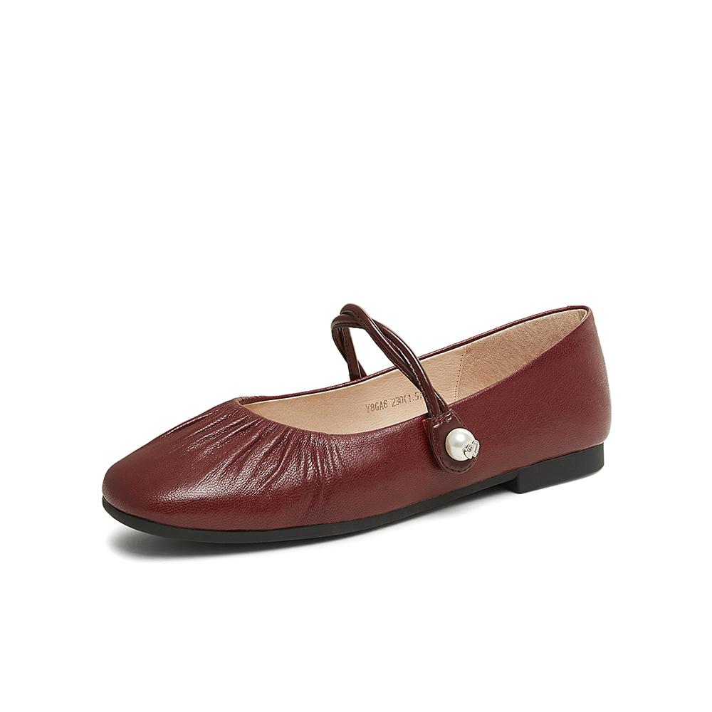 TATA/He She 2026 Spring Women's Fashion Versatile Mary Jane Shoes