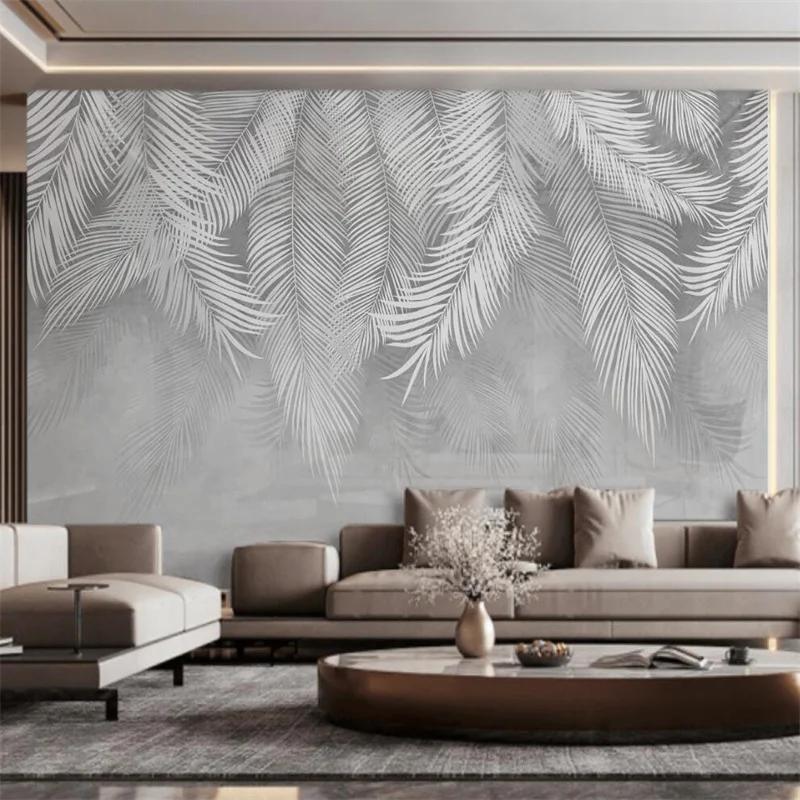 3d Wallpaper Nordic Minimalist Luxury Feather Mural Tv Bedroom Background Wall Mural Hotel Coffee Shop Decoration