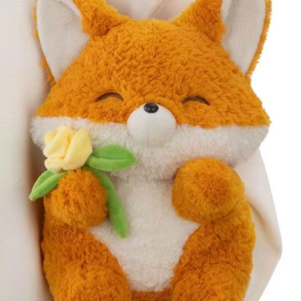 Adorable Plush Fox Holding Rose - Valentine’s Day Gift for Girls 30cm