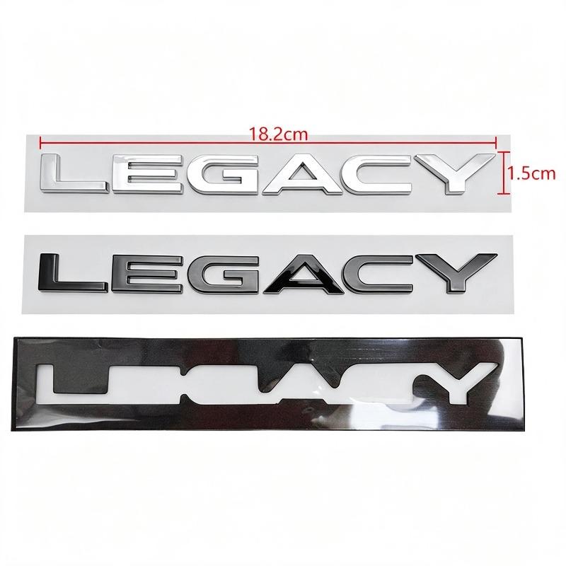 Convient pour les autocollants de voiture LEGACY, les logos de coffre arrière, la décoration de carrosserie et les autocollants latéraux d'aile en anglais à l'arrière de la voiture