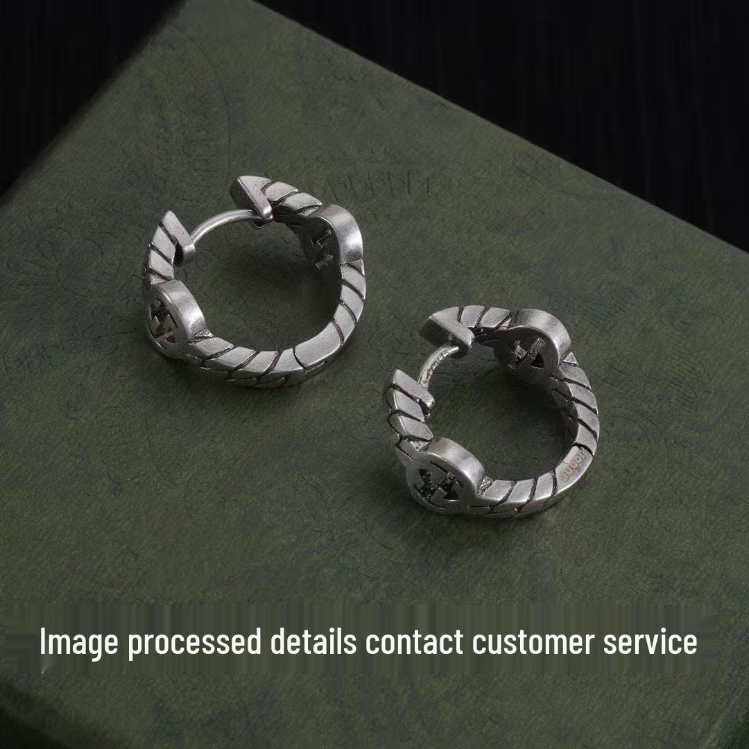 Винтажные серебряные серьги-гвоздики унисекс - Вневременной и универсальный модный аксессуар