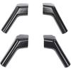 G-PLUS RV Rain Gutter Spout Long Version Left and Right Black Gutter Spout 3 1/2" Long 4pcs