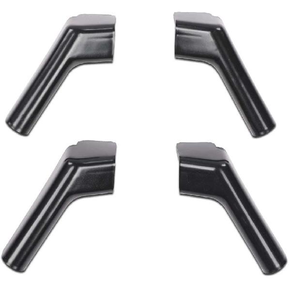 G-PLUS RV Rain Gutter Spout Long Version Left and Right Black Gutter Spout 3 1/2" Long 4pcs