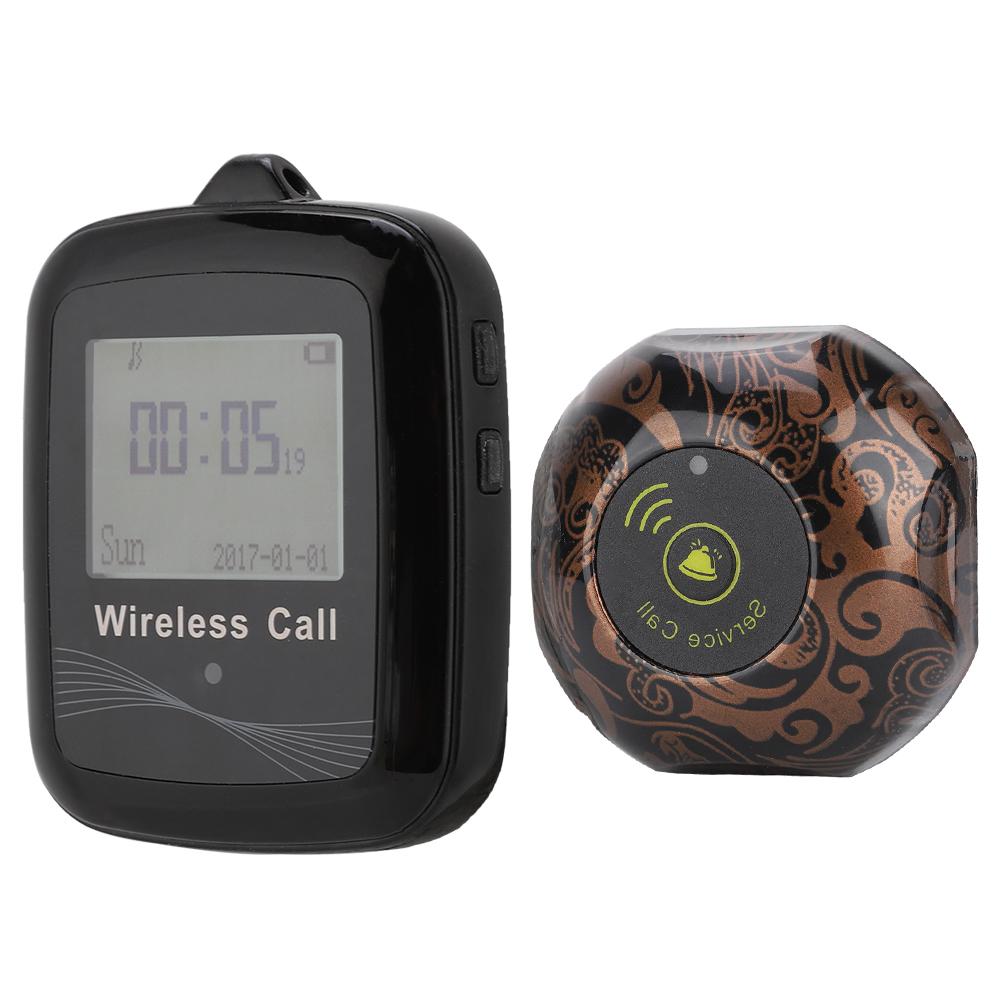 

CTW07 + CTT06 Черный мобильный наручный приемник 10 беспроводных пейджеров-передатчиков UK Plug