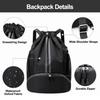 Sport-Rucksack mit Kordelzug und Schuhfach, nassfeste Tasche für Damen und Herren, große Kapazität, String-Sackpack für Schwimmen und Fitnessstudio