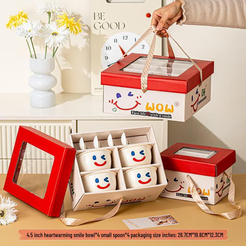 Begonia Red Smile Ceramic Dinnerware Gift Set Set 02