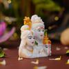 Żywiczna Statua Śiwy Żywiczna Murti Shiv Parivar Idole Bogów Statuetka Eksponat, 7 cm