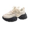 European station shows small platform dad shoes, women's spring and autumn increase 2025 new popular white casual sports shoes